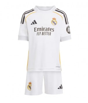 Billiga Real Madrid Kylian Mbappe #10 Hemmatröja Barn 2025-26 Kortärmad (+ Korta byxor)